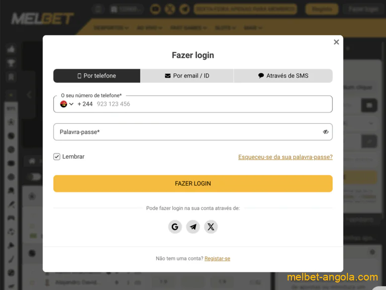 Faça login na conta