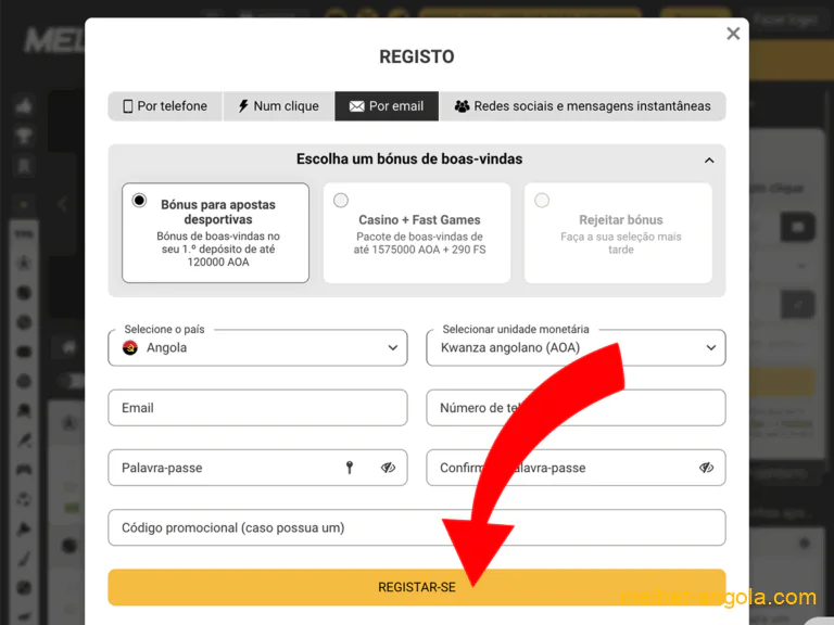 Finalize o registro