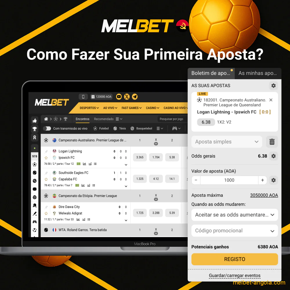 Primeira aposta na Melbet
