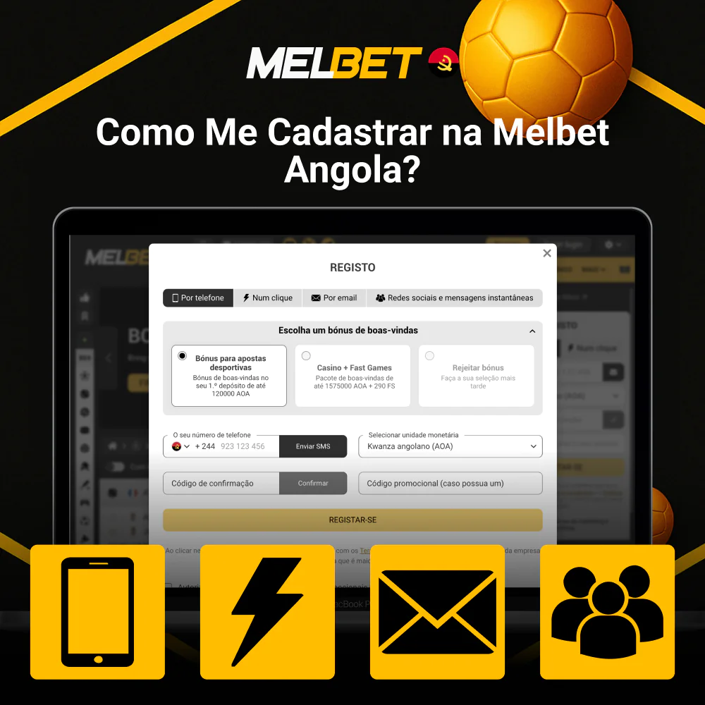 Cadastro rápido na Melbet Angola