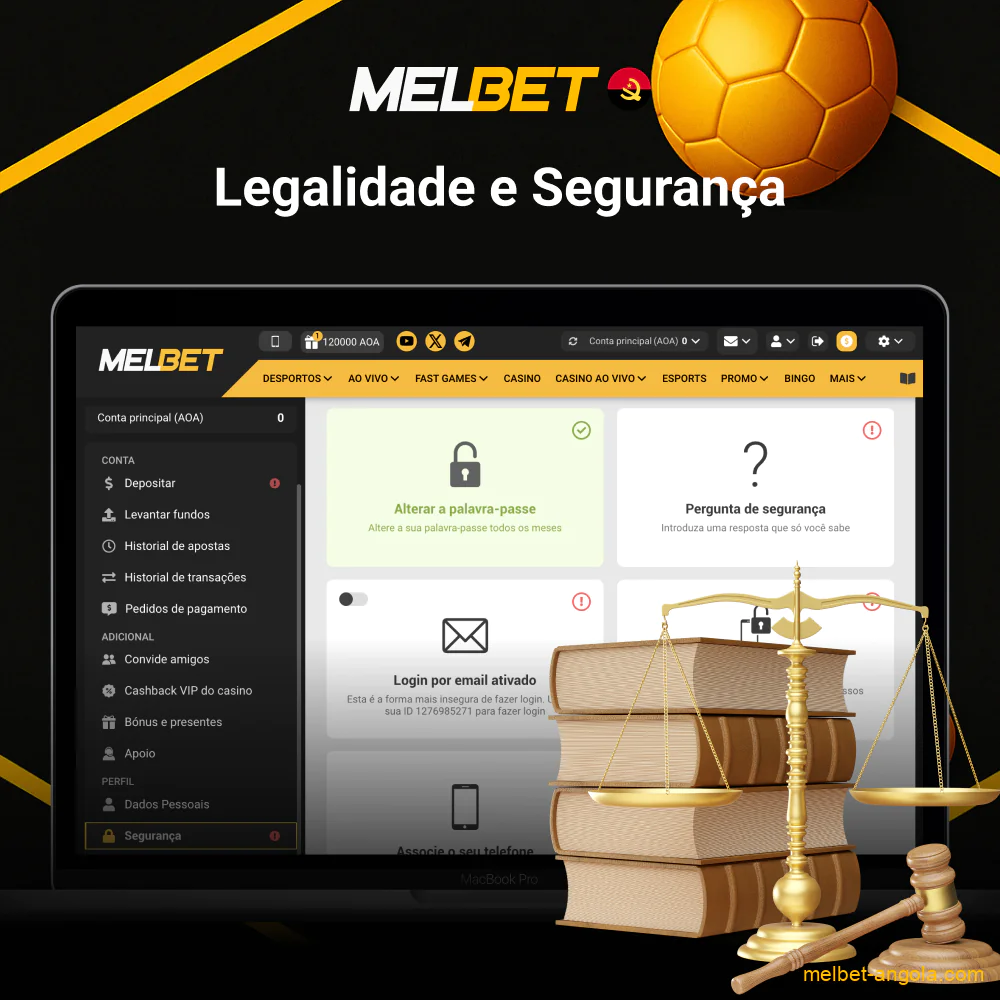 Legalidade segurança Melbet Angola