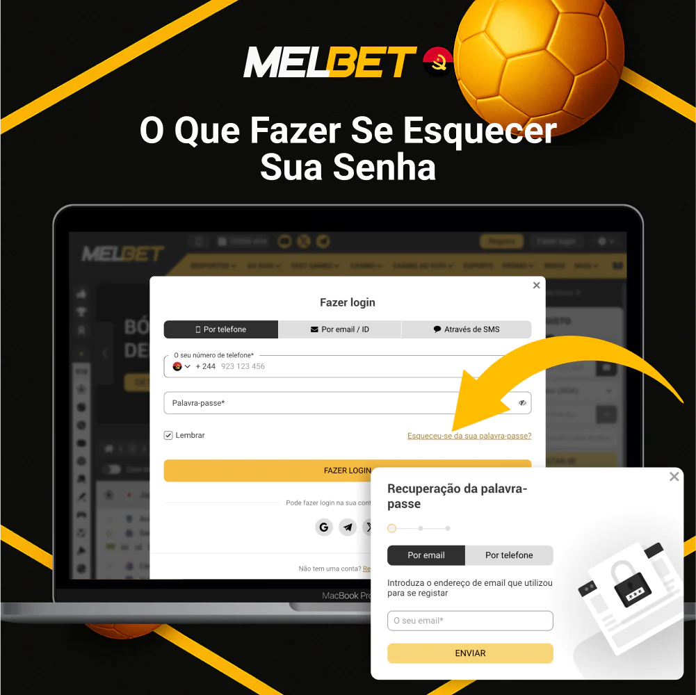 Recuperar senha na Melbet