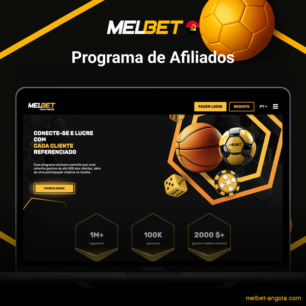 Programa afiliados Melbet Angola ganhos