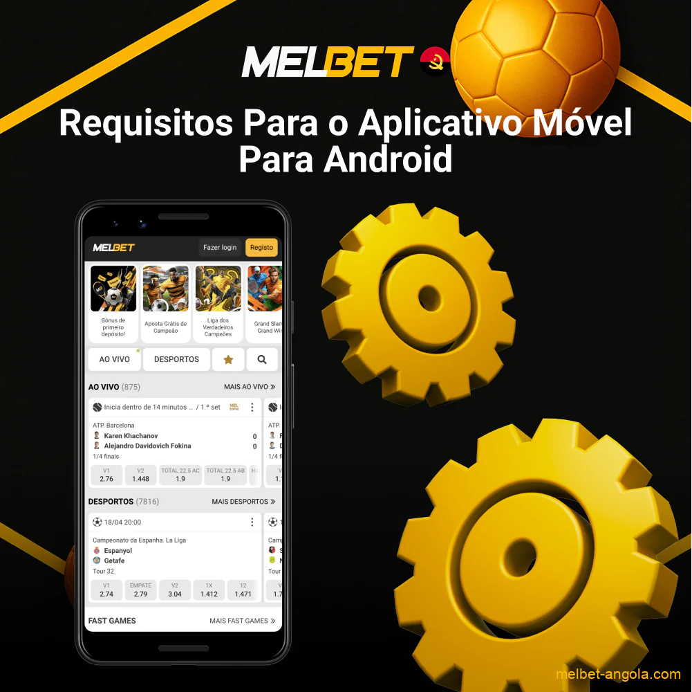 Melbet Aplicativo Android requisitos básicos